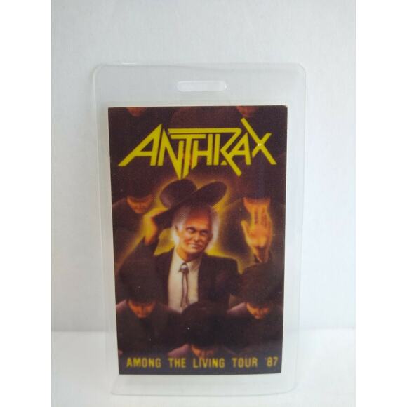 Antrax 1987 Among The Living Tour Vintage Backstage Pass Original Heavy Metal - Picture 2 of 2